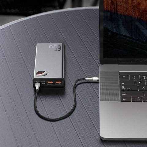 Power bank Baseus Adaman, 20000 мАг, 65 Вт, чорний, Power Delivery (PD), #PPIMDA-D01 Прев'ю 1