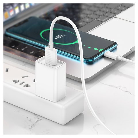 USB кабель Hoco X88, USB тип-C, USB тип-A, 100 см, 3 A, білий, #6931474783356 Прев'ю 1