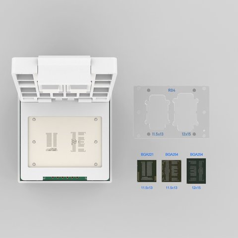 eMMC / eMCP Socket BGA221 / BGA254 Test Socket Adapter for UFI-Box (Upgraded Version) Preview 5