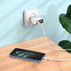 Mains Charger Hoco C100A, (20 W, Quick Charge, Power Delivery (PD), white, with LCD, 2 outputs) #6931474769800 Preview 3