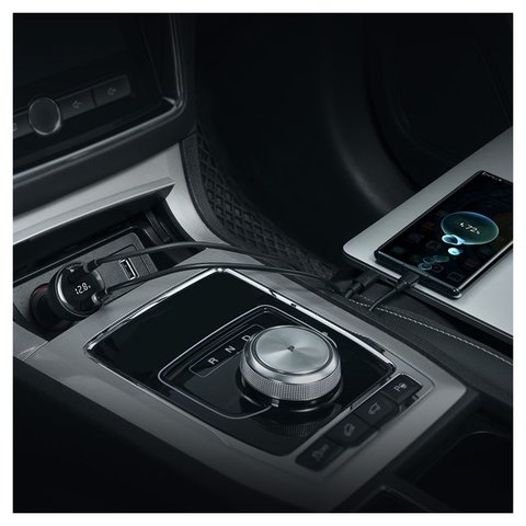 Автомобильное зарядное устройство Baseus Superme Digital Display PPS, черное, Quick Charge, с дисплеем, 100 Вт, 2 порта, 12-24 B, #CCZX-01 Превью 1