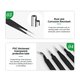 Pinzas para smd RELIFE ESD-11, recta, antiestática, 140 mm, negro Vista previa  5