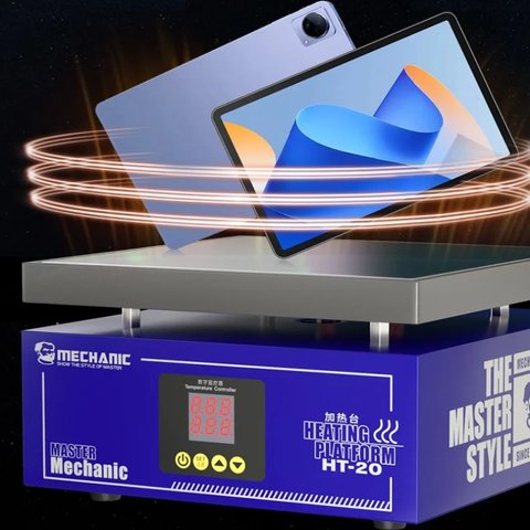 Plataforma de precalentamiento Mechanic HT-20, para reparar placas base, 20*20cm / 20-300°С Vista previa  1