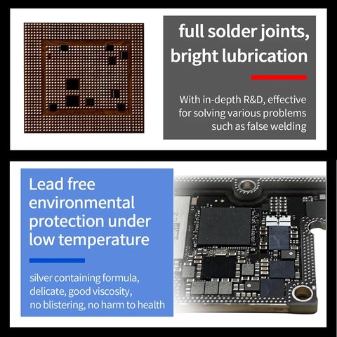 Pasta BGA Aixun AX-SP183M, Sn 63%, Pb 37%, 183 °C, 50 g Vista previa  3