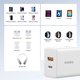 Adaptador de red Baseus Cube, 30 W, Power Delivery (PD), Fast Charge, blanco, 2 puertos, #P10111404213-00 Vista previa  8