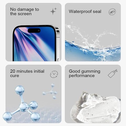 Клей Mechanic SP6, чорний, для приклеювання задніх кришок, для дисплейних рамок, 30 мл Прев'ю 5