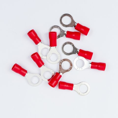 Наконечник RV 5,5-8, 8 мм, кільцевий, ізольований, червоний, 10 шт., 4-6 мм² Прев'ю 1