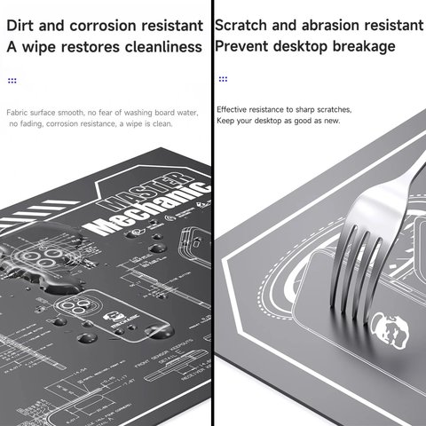 Коврик монтажный Mechanic V77, устойчив к пятнам, термостойкий, 600 мм, 350 мм Превью 2