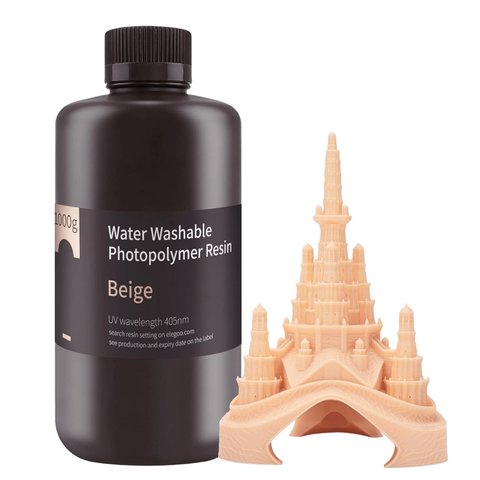 Фотополимерная смола для 3D-принтера ELEGOO Beige (водосмываемая), 1 кг Превью 2