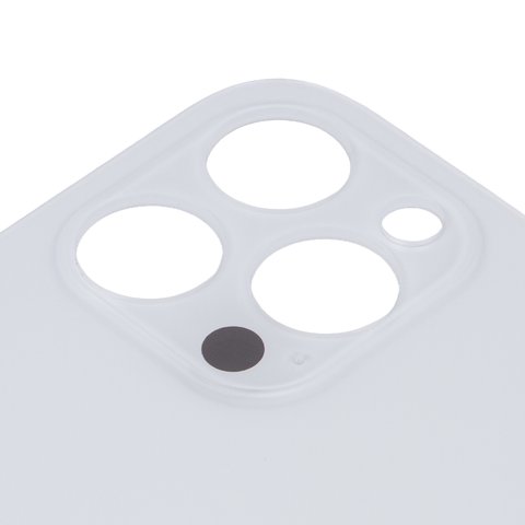 Задняя панель корпуса для iPhone 12 Pro Max, серебристая, белая, не нужно снимать стекло камеры, Original (PRC), big hole, silver Превью 1