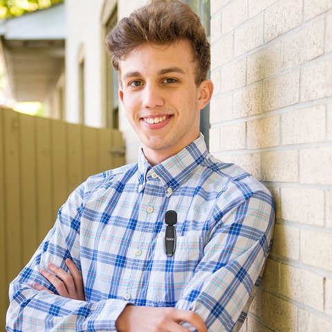 Мікрофон петличний Hoco L15, безпровідний, з кліпсою, USB тип-C, #6931474789037 Прев'ю 4